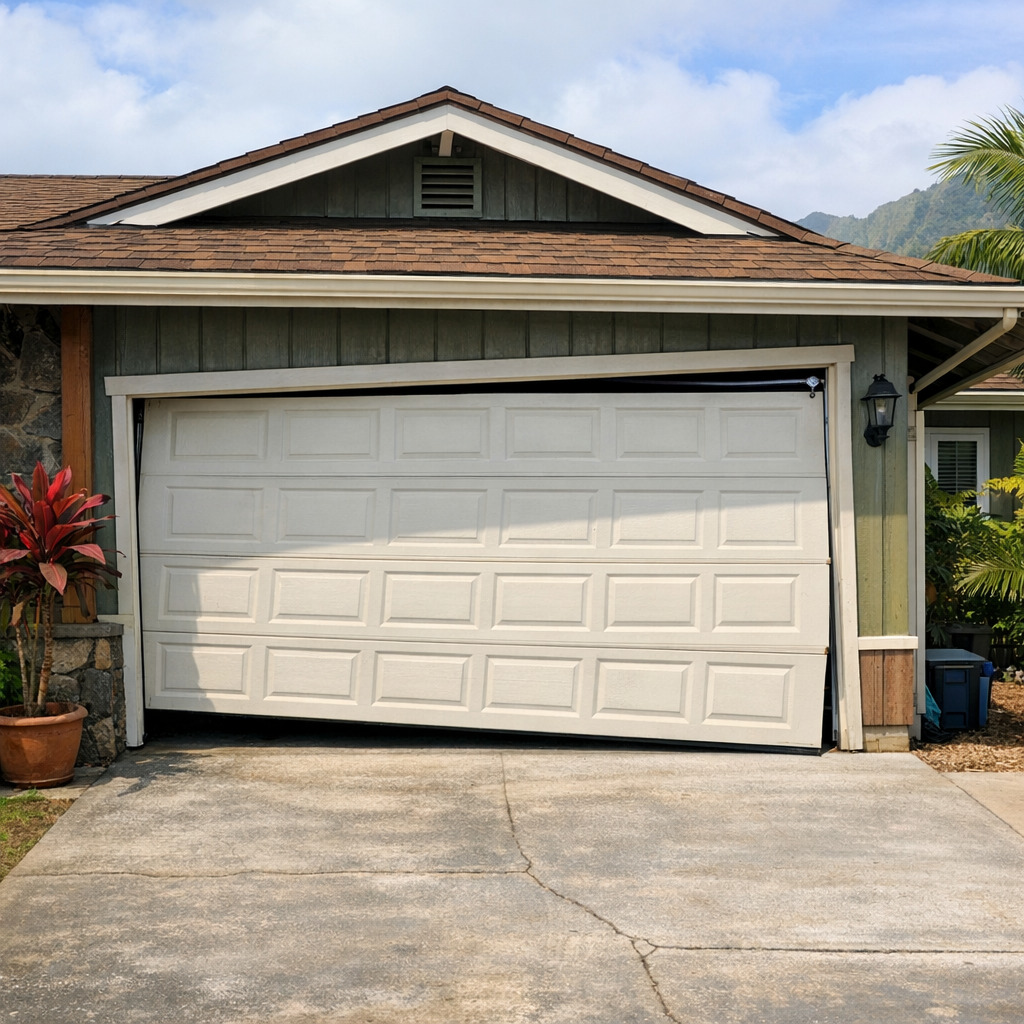 Garage door cable and track repair